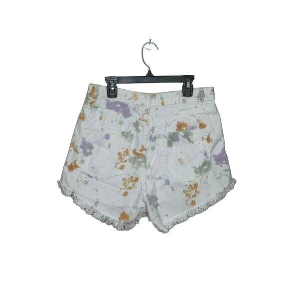 Wild Fable white orange purple tie dye fringe highest rise shorts size 4 - Picture 6 of 8